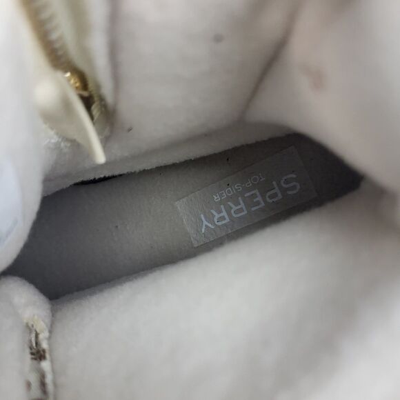 Sperry Top Spider Women's Ivory Metallic Animal Print Waterproof Ankle Boots 7M - Picture 15 of 15